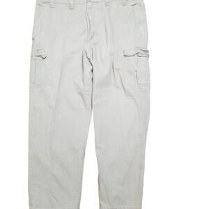 Wrangler Cargo Pants Men's 44W X 32L Tan Relaxed Fit Straight Comfortable Jeans